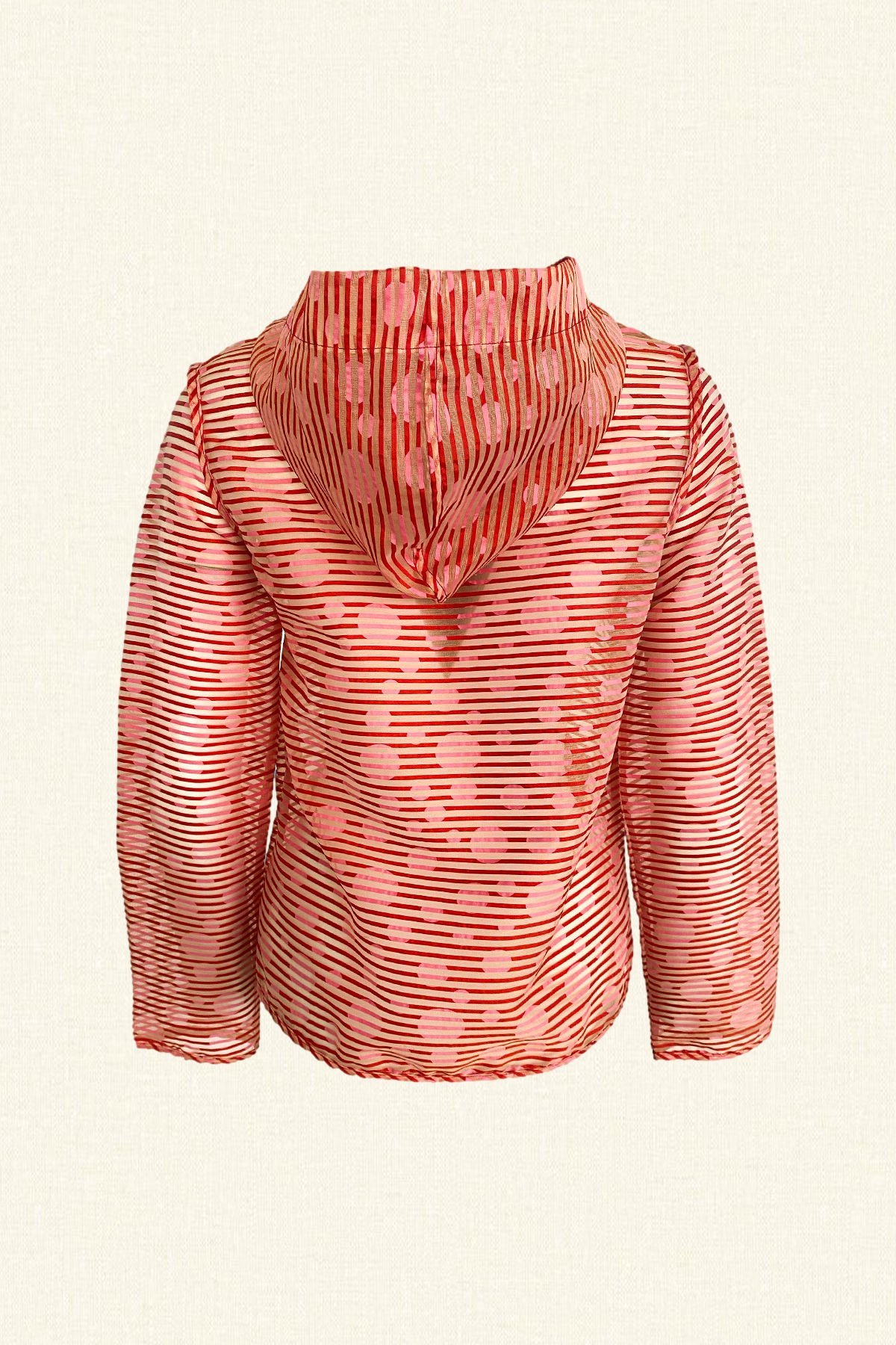 Kırmızı Puantiyeli Transparan Ceket