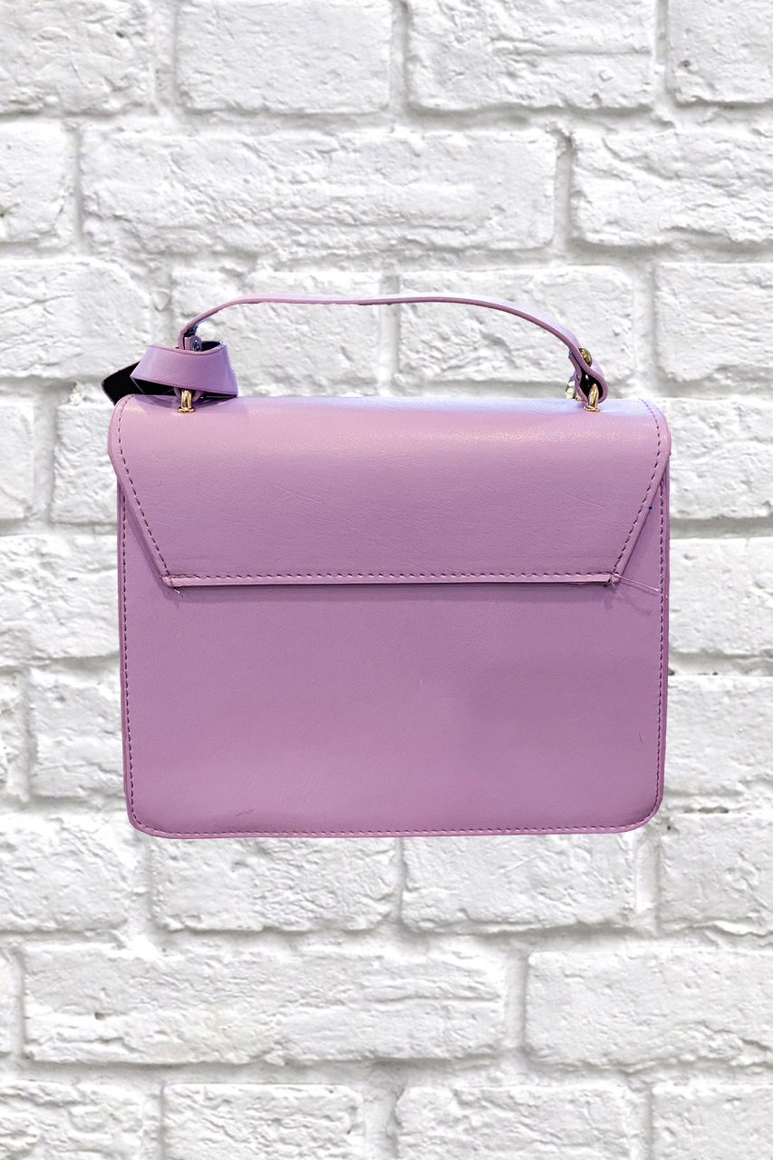 Kristal İşlemeli Lila Renk Çanta